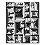 Maze Geometric Modern Black White Geometric Maze Area Rug