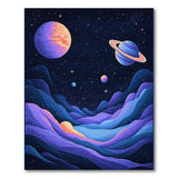 Galactic Purple Cosmos Area Rug