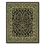 Traditional Persian Ornate Gold Filigree Persian Area Rug