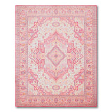 Traditional Persian Blush Pink Persian Medallion Area Rug
