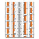 Modern Orange Geometric Area Rug