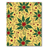 Yellow Holly Berry Floral Area Rug