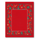 ODIKA Red Floral Traditional Washable Rug - Low Pile Non-Slip Area Rug