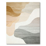 Abstract Area Beige and Neutral Wavy Beige Neutral Abstract Area Rug