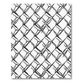 Black White Geometric Diamond Grid Area Rug