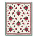 Red Red Floral Persian Area Rug