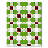 Vibrant Green Plaid Grid Area Rug