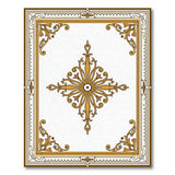 Ornate Golden Medallion Area Rug