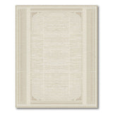 Elegant Beige Ornate Border Area Rug