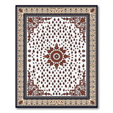 Red Teardrop Medallion Persian Area Rug
