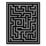 ODIKA Modern Geometric Maze Washable Area Rug - Non-Slip Low Pile