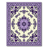Traditional Persian Purple Ornate Persian Medallion Rug