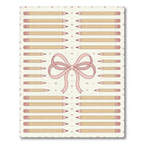 Pink Pencil Bow Kids Washable Area Rug