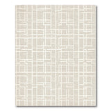 Washable Modern Beige Geometric Area Rug - Low Pile & Non-Slip