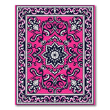 Traditional Persian Vibrant Pink Ornate Floral Medallion Rug