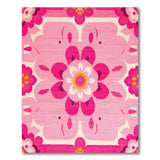 Vibrant Pink Floral Medallion Rug