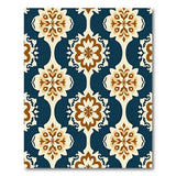 Blue and Teal Navy Traditional Persian Floral Area Rug