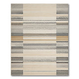 Neutral Geometric Tribal Stripe Area Rug