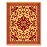 Beige and Neutral Ornate Red Floral Persian Area Rug