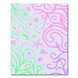 Purple Ocean Swirl Area Rug with Starfish Shells
