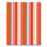 Vibrant Scalloped Multi-Color Stripe Area Rug