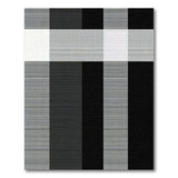 Black and White Black White Grid Geometric Area Rug