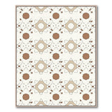 Beige Geometric Cat Motif Area Rug