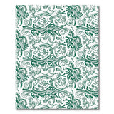 Intricate Green Swirling Floral Area Rug