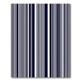 Geometric Modern Bold Black White Barcode Stripe Area Rug
