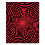 Red Hypnotic Spiral Area Rug