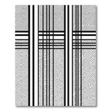 Bold Black White Zigzag Plaid Area Rug