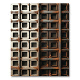 Rusted Industrial Grid Area Rug
