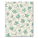 Teal Vine Leaf Swirl Area Rug