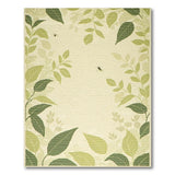 Green Leaves Insects Botanical Area Rug