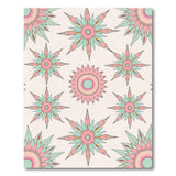ODIKA Boho Floral Pink & Mint Washable Area Rug - Low Pile Non-Slip Pet Friendly Rug