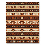 Southwestern Brown and Tan Southwestern Geometric Brown Tan Area Rug