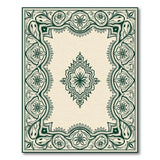 Green Ornate Green Mandala Persian Area Rug