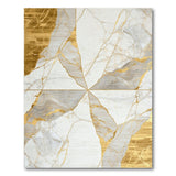 Gold Veined Marble Geometric Area Rug