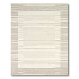 Modern Beige Gray Striped Geometric Rug