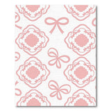 Elegant Pink Bow Ribbon Area Rug