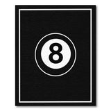 Bold 8-Ball Billiard Area Rug - Black White