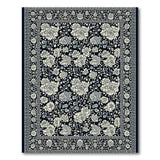 Black and White Traditional Persian Black White Persian Floral Area Rug