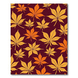 Autumn Maple Leaf Pattern Area Rug
