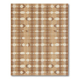 Brown Tan Geometric Diamond Woven Rug