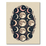 Moon Phases Mandala Boho Area Rug