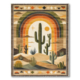 Southwestern Rainbow Cactus Desert Area Rug