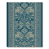 Teal Persian Floral Medallion Rug