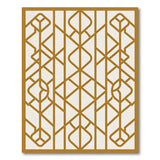 Elegant Gold Lattice Geometric Area Rug