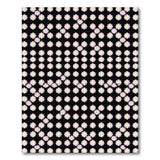 Daisy Lattice Black White Area Rug