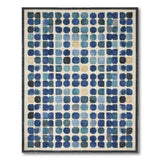 Blue and Teal Blue Teal Geometric Circle Area Rug